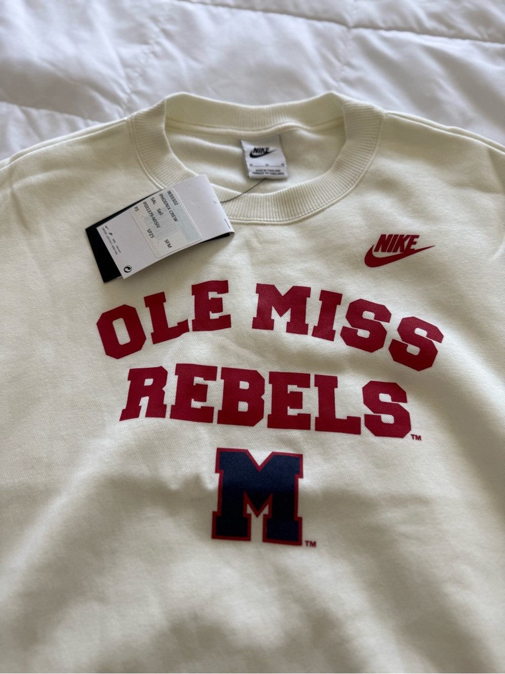 Nike Ole Miss University of Miss Rebels Phoenix oversized crew neck sweatshirt